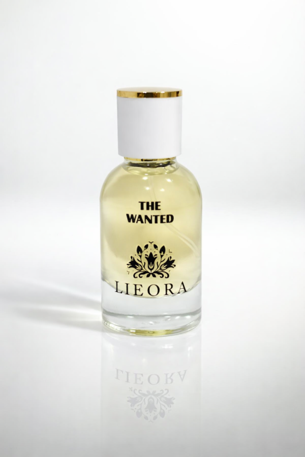 The Wanted perfume bottle with sleek glass design and luxury fragrance"